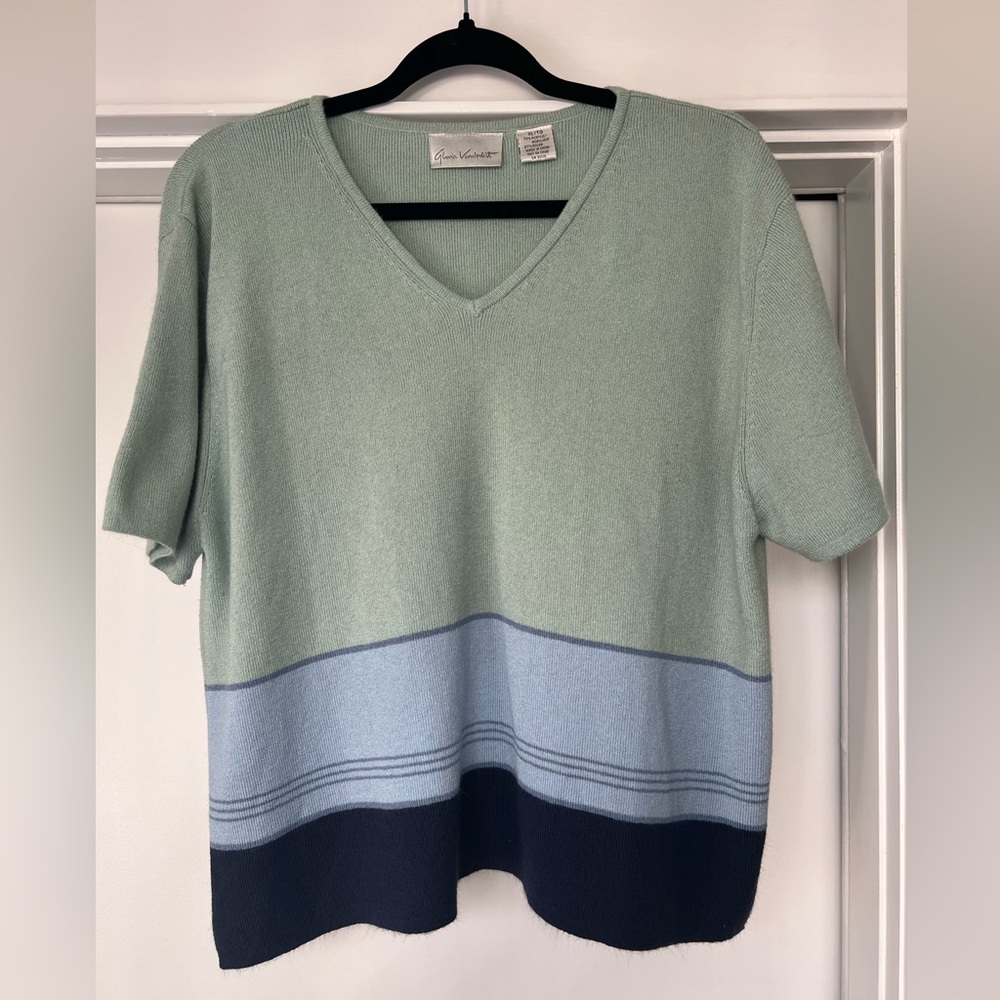 Vintage Gloria Vanderbilt Striped Sweater Shirt